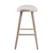 Saddle 26" Contemporary Counter Stool in Wood and Faux Leather with Metal - Set of 2